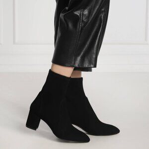 Stuart Weitzman YULIANA 60 Block Heel Suede Booties (US 8)